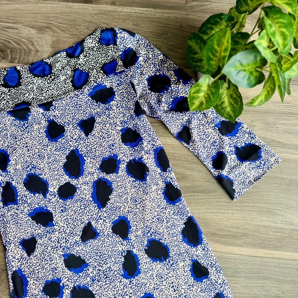 Diane von Furstenberg Ruri Cheetah Print Silk Shift Dress – Size 6‎ - Picture 4 of 12